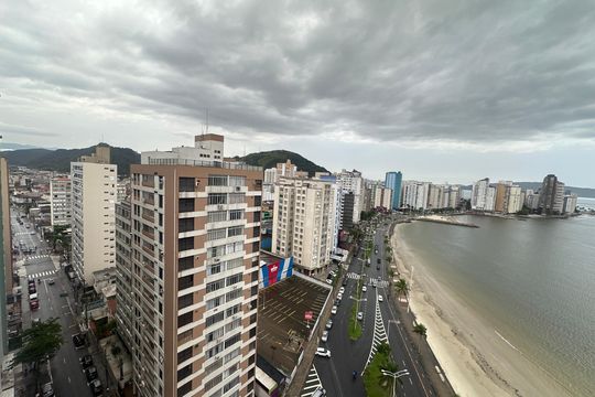 Vista da Sala de apartamento para alugar com 2 quartos, 138m² em Centro, São Vicente
