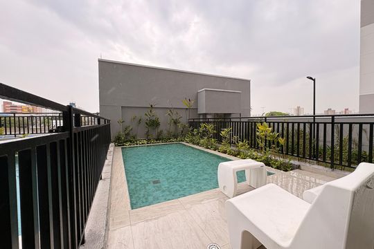 Área comum - Piscina de apartamento para alugar com 2 quartos, 74m² em Jardim, Santo André