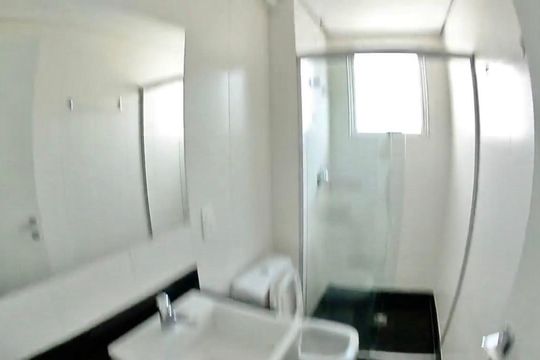 Banheiro  de kitnet/studio para alugar com 1 quarto, 40m² em Buritis, Belo Horizonte