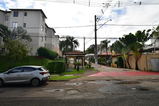 Fachada e portaria de apartamento à venda com 2 quartos, 47m² em Vila Sao Francisco, Hortolândia