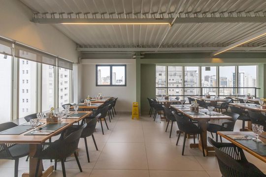 Área comum de apartamento à venda com 1 quarto, 35m² em Moema, São Paulo