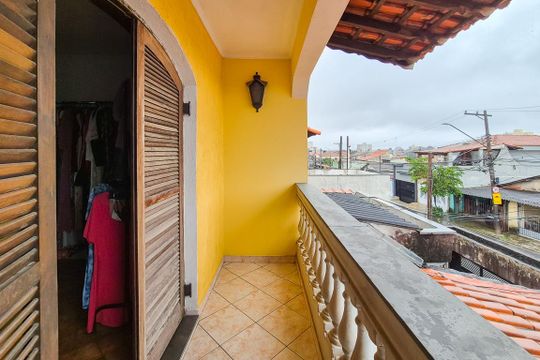 varanda da Suíte de casa à venda com 2 quartos, 112m² em Cidade Miramar, São Bernardo do Campo