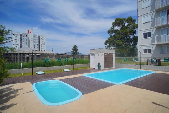 Área comum - Piscina de apartamento para alugar com 2 quartos, 60m² em Santo Afonso, Novo Hamburgo