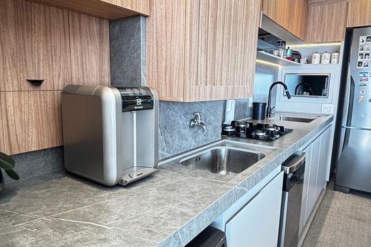 Cozinha - Area de Serviço de apartamento à venda com 2 quartos, 63m² em Vila Gilda, Santo André