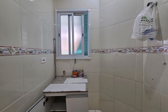 Cozinha de apartamento para alugar com 1 quarto, 35m² em Boqueirão, Praia Grande