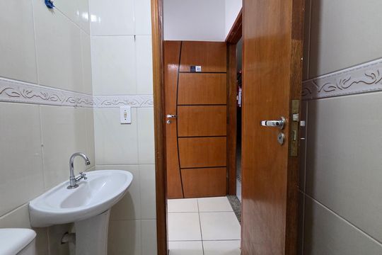 Banheiro de apartamento para alugar com 1 quarto, 35m² em Boqueirão, Praia Grande