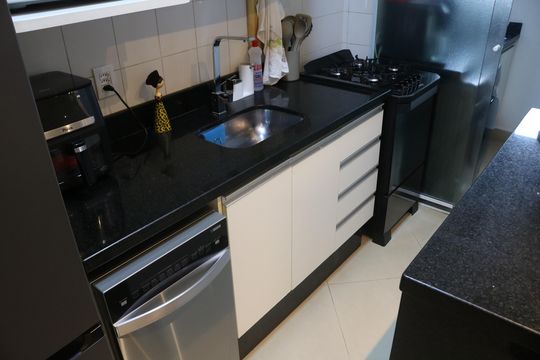 Cozinha de apartamento à venda com 2 quartos, 63m² em Barra Funda, São Paulo