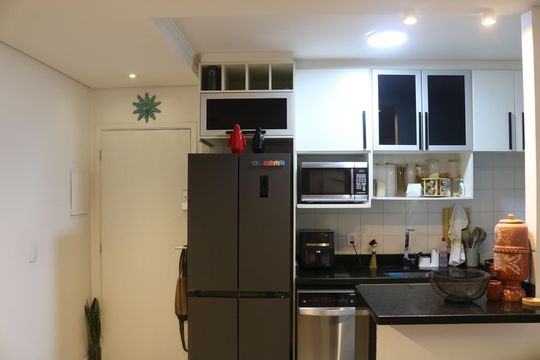 Cozinha de apartamento à venda com 2 quartos, 63m² em Barra Funda, São Paulo
