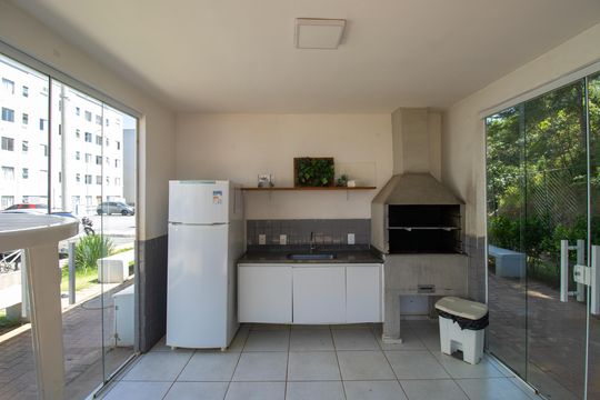 Área comum - Churrasqueira de apartamento para alugar com 2 quartos, 45m² em Recanto Vista Alegre, Cotia
