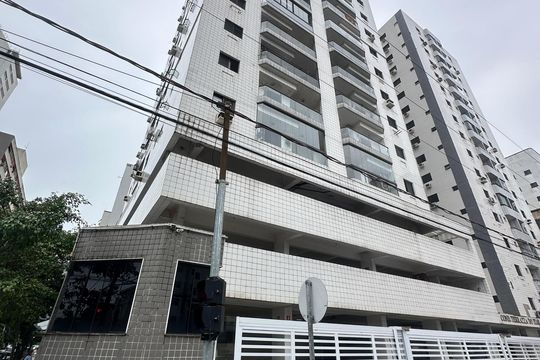 Fachada do Prédio de apartamento para alugar com 2 quartos, 64m² em Itararé, São Vicente