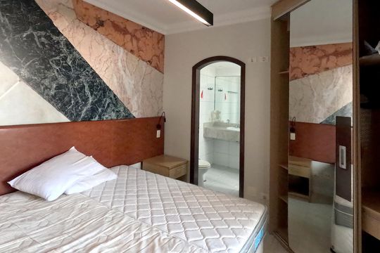 Quarto 1 de apartamento para alugar com 1 quarto, 50m² em Gonzaga, Santos