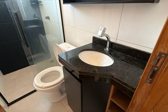 Banheiro de apartamento para alugar com 2 quartos, 45m² em Parque Sevilha, São Paulo