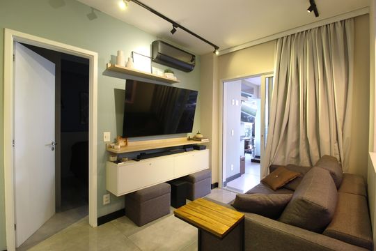 Sala de apartamento à venda com 1 quarto, 67m² em Moema, São Paulo