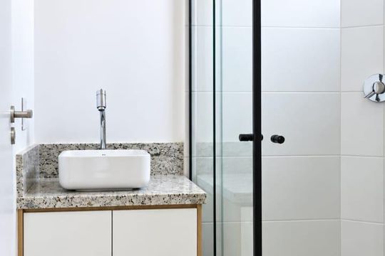 Banheiro de apartamento para alugar com 1 quarto, 26m² em Vila Dom Pedro II, São Paulo