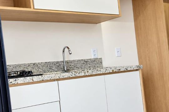 Cozinha de apartamento para alugar com 1 quarto, 26m² em Vila Dom Pedro II, São Paulo