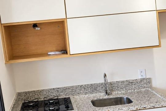 Cozinha de apartamento para alugar com 1 quarto, 26m² em Vila Dom Pedro II, São Paulo