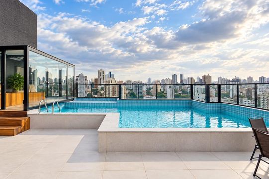 Área externa de apartamento para alugar com 1 quarto, 26m² em Vila Dom Pedro II, São Paulo
