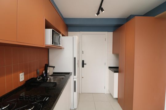 Cozinha de apartamento para alugar com 2 quartos, 35m² em Vila Ema, São Paulo
