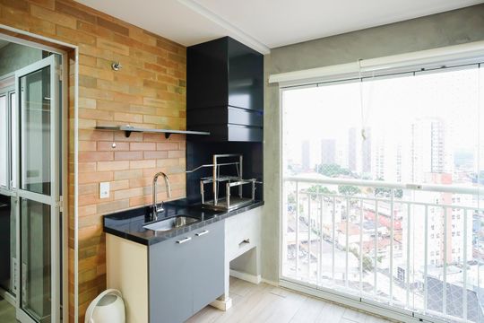 Varanda gourmet de apartamento à venda com 2 quartos, 69m² em Fundação, São Caetano do Sul