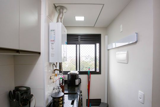 Cozinha de apartamento à venda com 2 quartos, 40m² em Jardim Concordia, Diadema