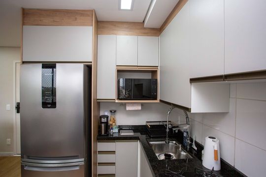 Cozinha de apartamento à venda com 2 quartos, 40m² em Jardim Concordia, Diadema