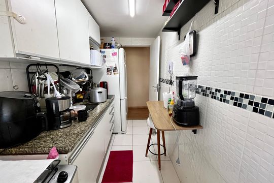Cozinha de apartamento à venda com 3 quartos, 74m² em Barra Olímpica, Rio de Janeiro