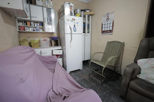 Cozinha de casa para alugar com 3 quartos, 102m² em Jardim Santo André, Santo André