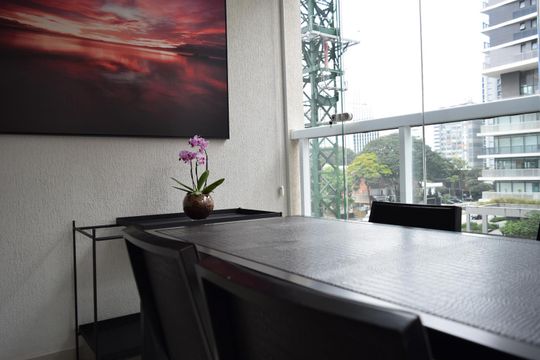 Varanda de apartamento para alugar com 1 quarto, 45m² em Jardim Paulistano, São Paulo
