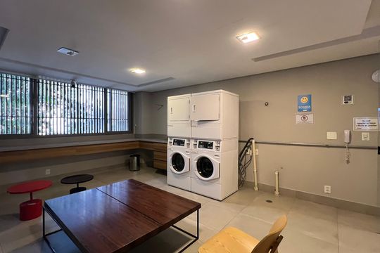 Área comum de kitnet/studio para alugar com 1 quarto, 37m² em Jardim Paulista, São Paulo