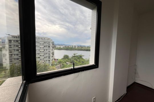 Vista da Suíte de apartamento para alugar com 3 quartos, 103m² em Barra da Tijuca, Rio de Janeiro
