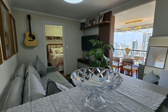 Sala de apartamento para alugar com 1 quarto, 40m² em Belém, São Paulo