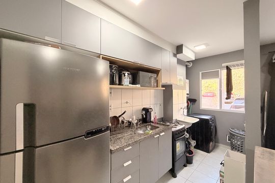 Cozinha de apartamento à venda com 1 quarto, 37m² em Jardim Promeca, Várzea Paulista