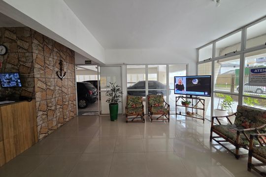 Hall de entrada de apartamento para alugar com 1 quarto, 50m² em Aviação, Praia Grande