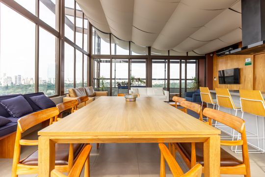 Área comum de kitnet/studio para alugar com 1 quarto, 22m² em Jardim das Acacias, São Paulo