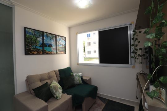 Sala de apartamento para alugar com 2 quartos, 45m² em Cassange, Salvador