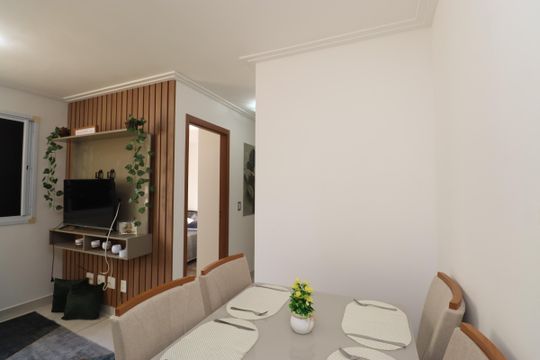 Sala de apartamento para alugar com 2 quartos, 45m² em Cassange, Salvador