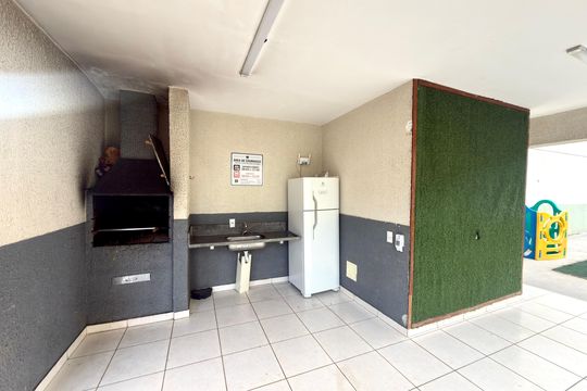 Área comum - Churrasqueira de apartamento para alugar com 2 quartos, 42m² em Chácaras Califórnia, Contagem