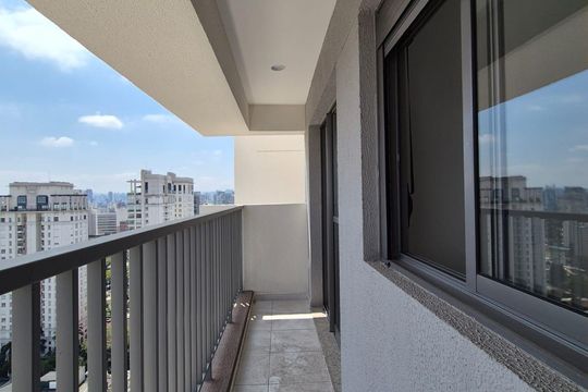 Varanda de apartamento à venda com 1 quarto, 28m² em Vila Olímpia, São Paulo