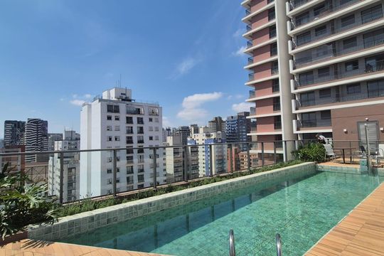 Área externa de apartamento à venda com 1 quarto, 28m² em Vila Olímpia, São Paulo