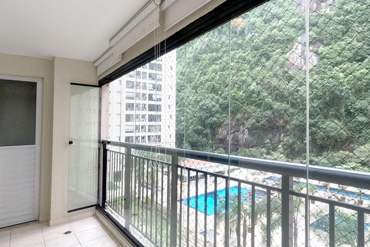Varanda da Sala de apartamento para alugar com 2 quartos, 84m² em Marapé, Santos