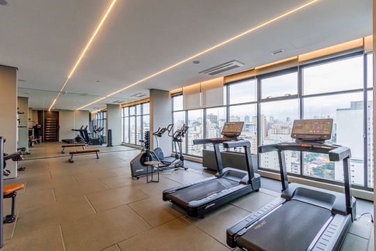 Área comum de kitnet/studio para alugar com 1 quarto, 27m² em Pompeia, São Paulo