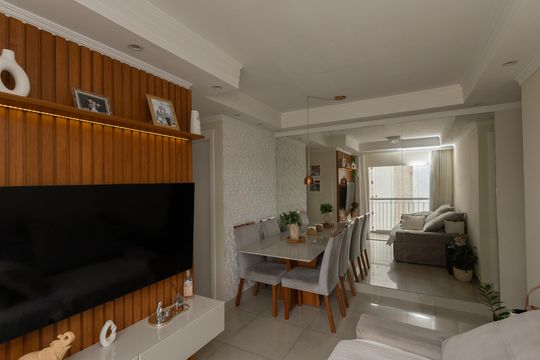 Sala  de apartamento à venda com 2 quartos, 55m² em Jardim Modelo, São Paulo
