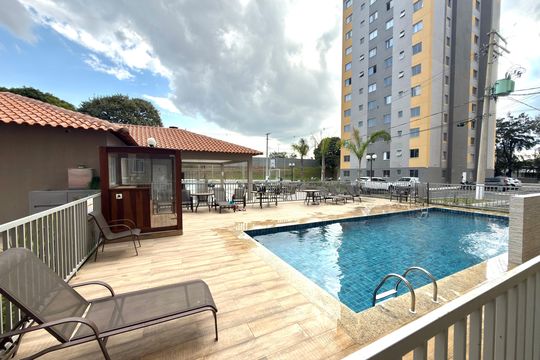 Área comum - Piscina de apartamento para alugar com 2 quartos, 45m² em Bairro da Glória, Contagem