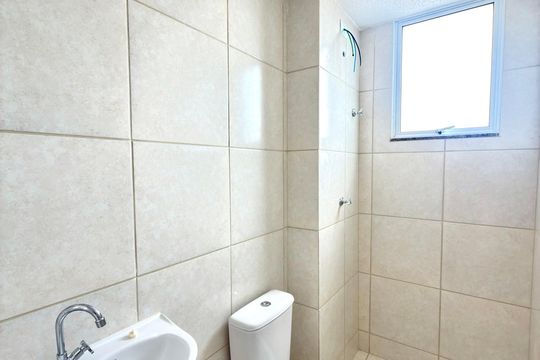 Banheiro Social de apartamento para alugar com 2 quartos, 45m² em Bairro da Glória, Contagem