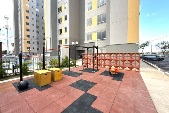 Área comum - Academia de apartamento para alugar com 2 quartos, 45m² em Bairro da Glória, Contagem
