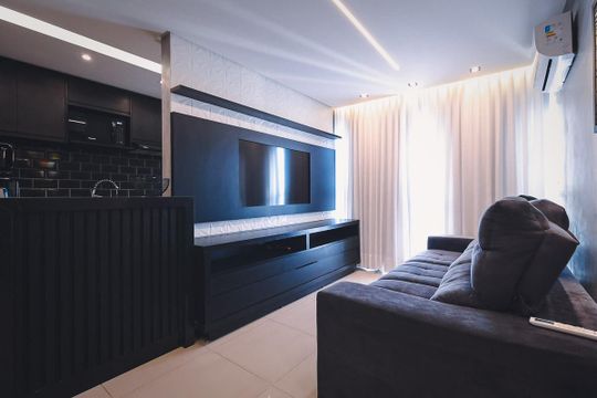 Sala de apartamento para alugar com 2 quartos, 65m² em Setor Pedro Ludovico, Goiânia