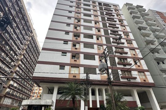 Fachada do Prédio de apartamento para alugar com 1 quarto, 54m² em Itararé, São Vicente