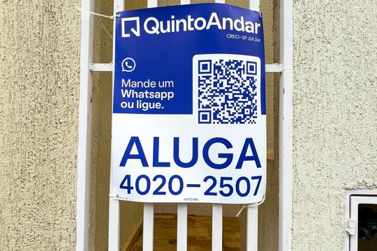 Plaquinha instalada dia 22 de setembro de 2026 código da plaquinha HVTG-561 de apartamento para alugar com 1 quarto, 32m² em Chacara Nossa Senhora Aparecida, São Paulo