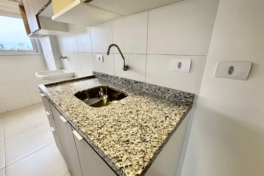 Cozinha de apartamento para alugar com 2 quartos, 49m² em Vila Guilhermina, São Paulo