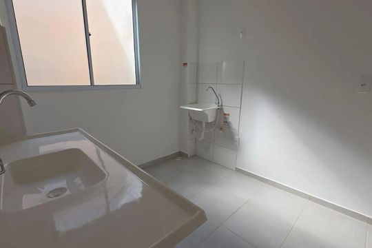 Cozinha de apartamento à venda com 2 quartos, 46m² em Ovídeo Guerra, Lagoa Santa